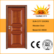 Simple Design Veneer Timber Solid Wooden Doors (SC-W008)